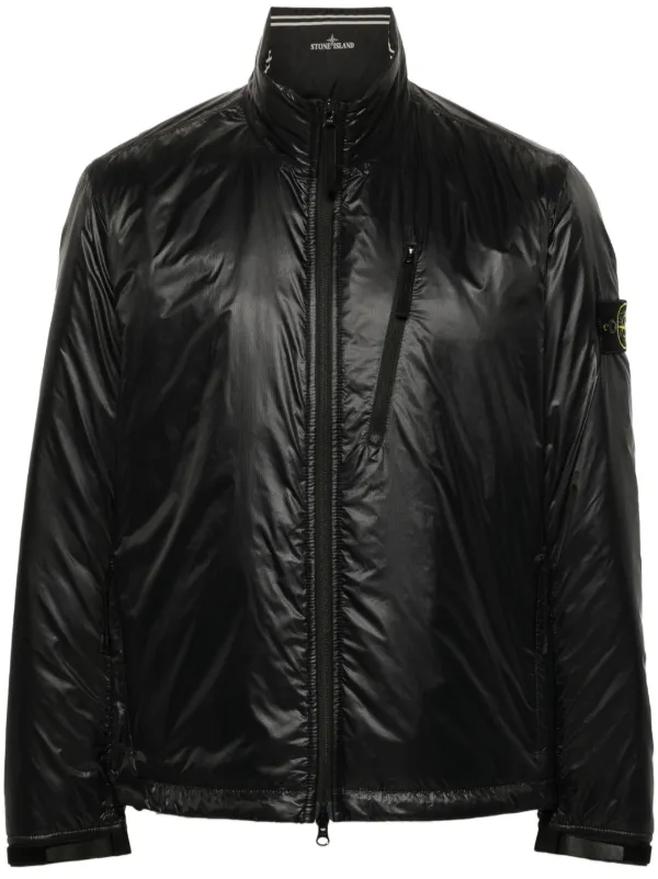 Stone Island Compass badge Lightweight Padded Jacket Black FARFETCH UK