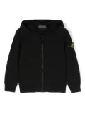 Stone Island Junior Compass-badge cotton hoodie - Black