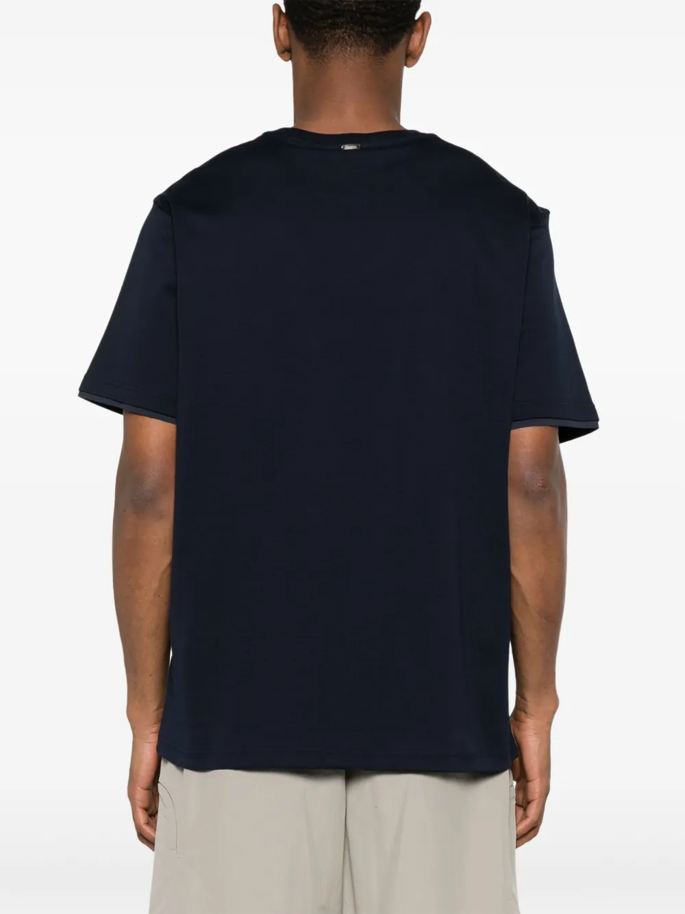 Herno Katoenen T-shirt Blauw