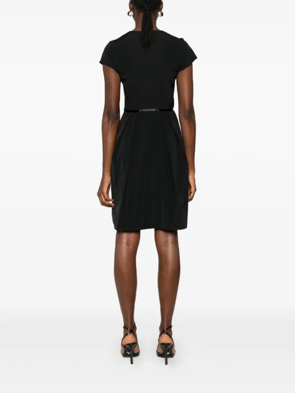 ワンピース GIVENCHY DRESS (BW22CD311B 662) Asymmetric dress in ribbed cotton with 4G Liquid detail in