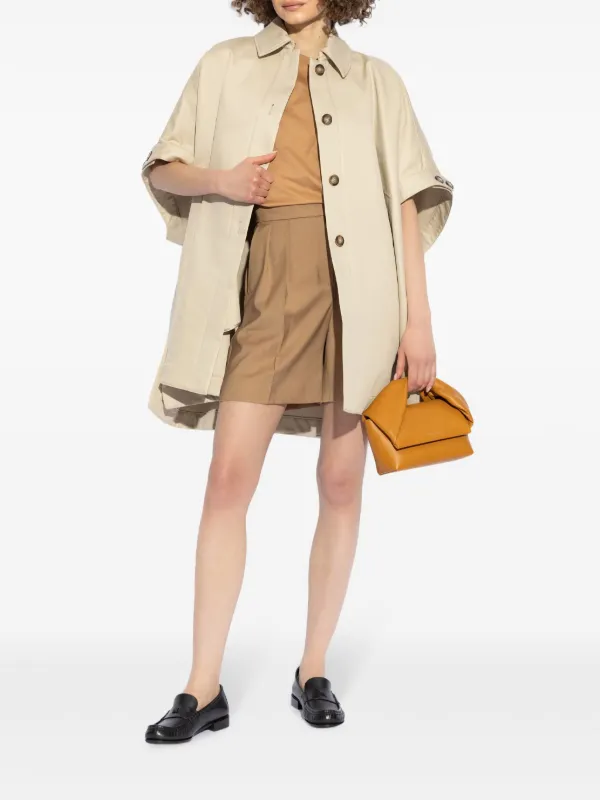 MAX MARA｜JACKETS ( AGAPE (24736101 018 / 24736101600 01 Max Mara Agape Poncho Jacket | Neutrals | FARFETCH