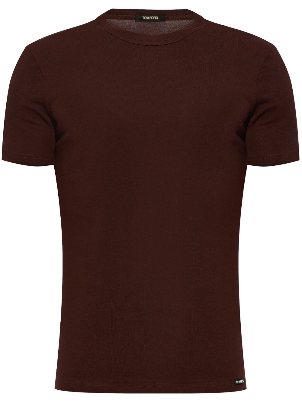 Tom Ford Crew-neck Stretch-cotton Lounge T-shirt In Burgundy