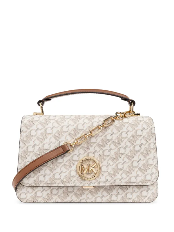 Michael Kors Vanilla MK monogram purse shops