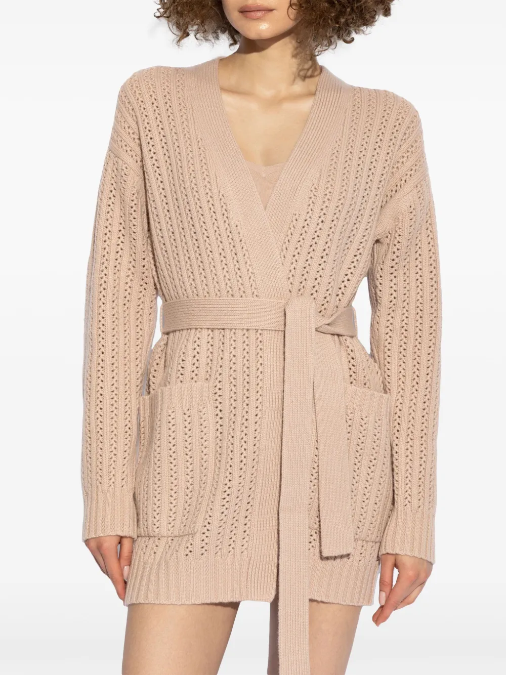 Max Mara Geperforeerd vest Beige