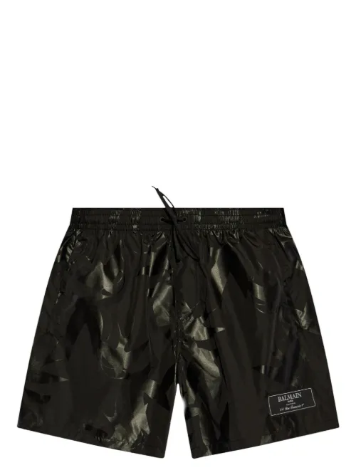 Short de bain à imprimé graphique - Balmain - Modalova