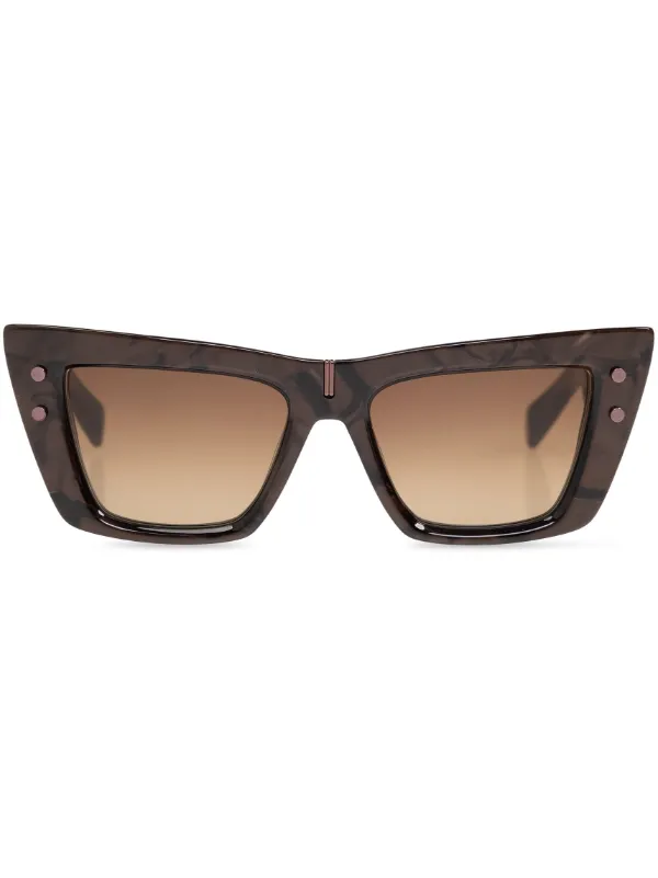 Balmain Eyewear B-Eye cat-eye Sunglasses | Brown | FARFETCH display picture 1