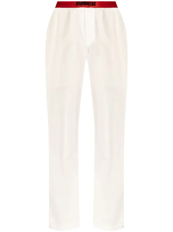 DSQUARED2 Pantalones De Andar Por Casa Con Logo Blanco FARFETCH ES