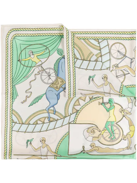 Tory Burch Lenço de seda com estampa gráfica