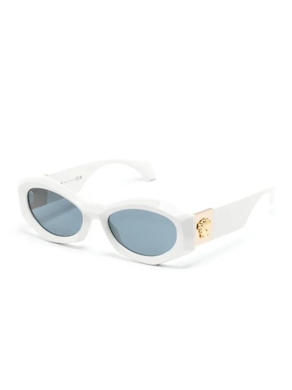 Versace Eyewear oval-frame Sunglasses | White | FARFETCH BN display picture 3