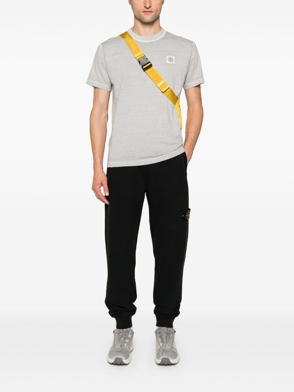 Stone Island T-shirt met Compass-logopatch - Grijs