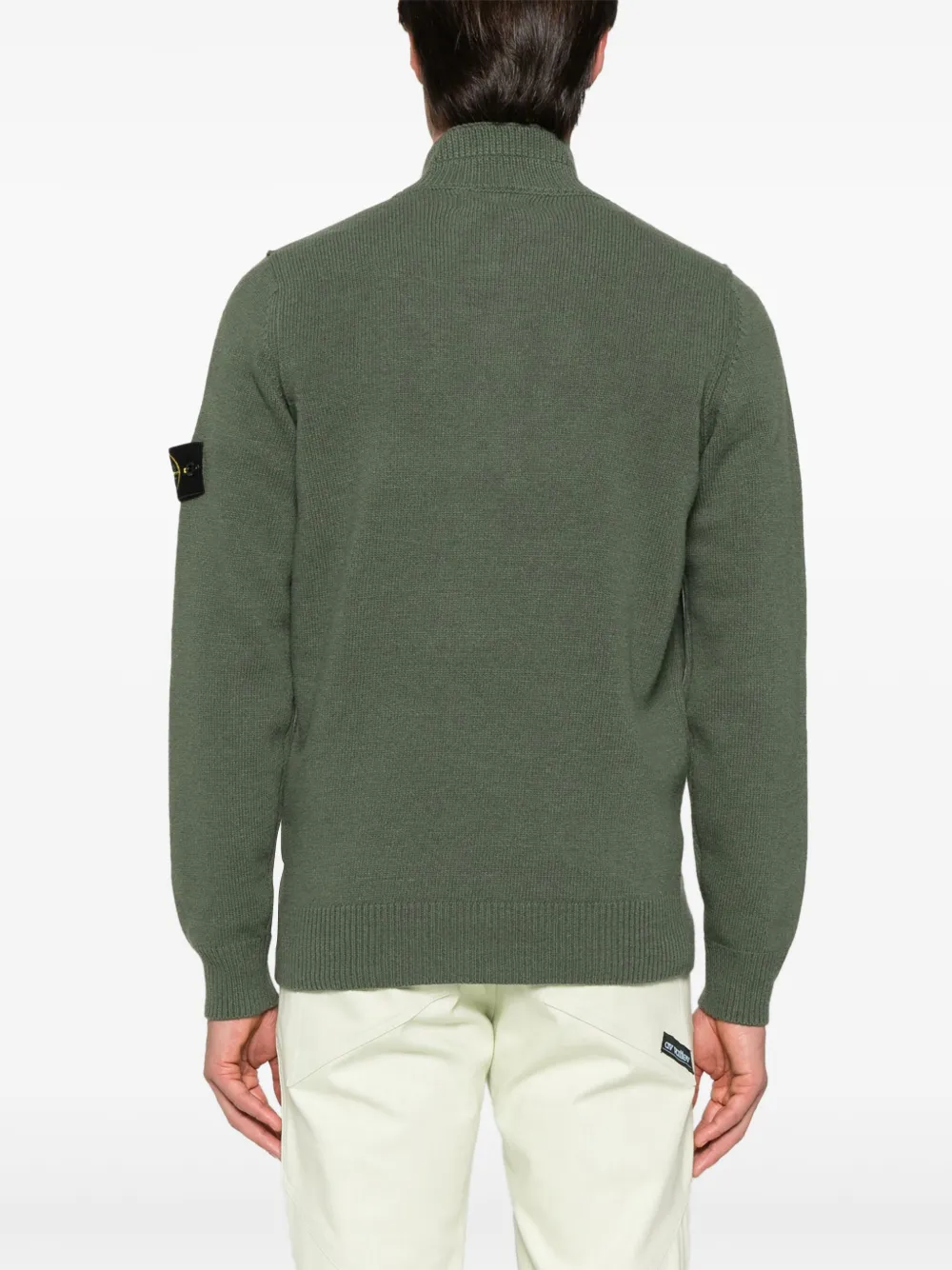 Stone Island Compassbadge highneck Jumper Green FARFETCH UK