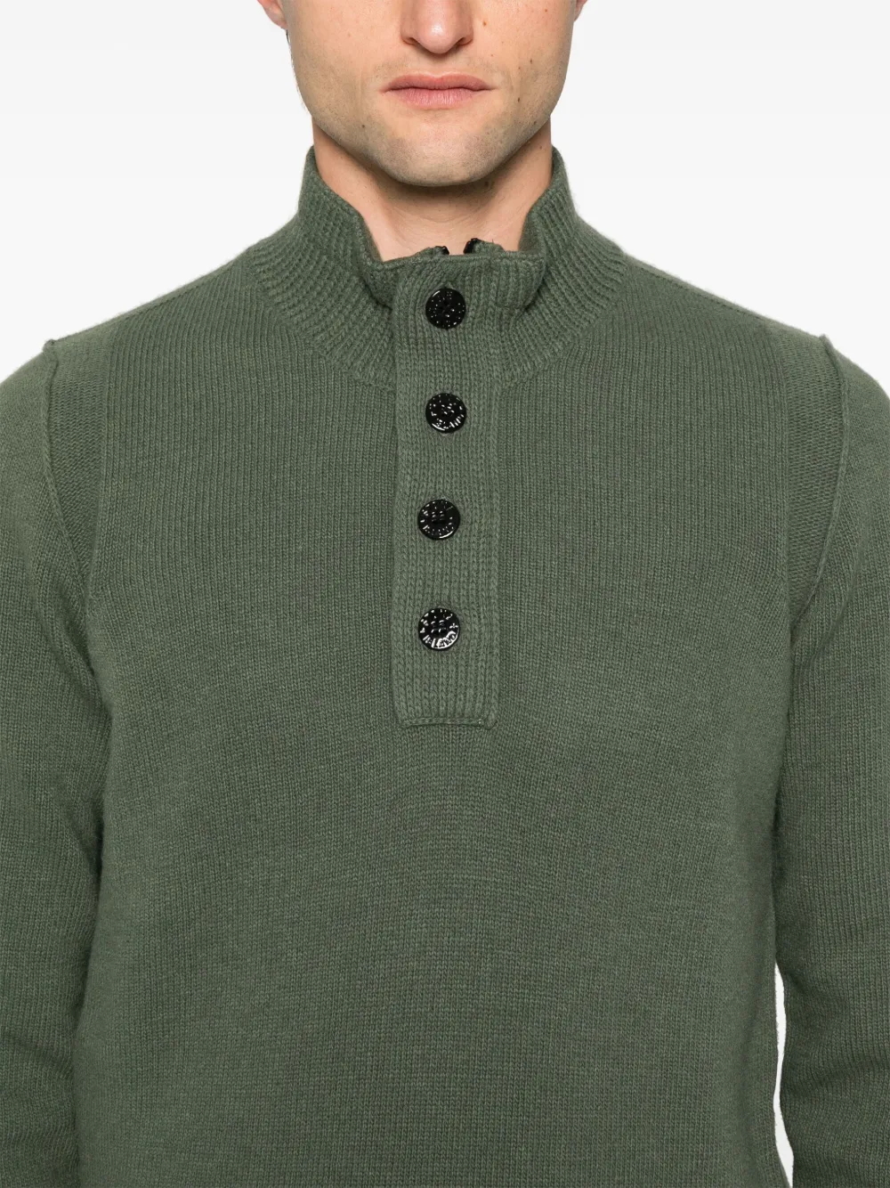 Stone Island Compassbadge highneck Jumper Green FARFETCH UK