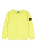 Stone Island Junior Compass-badge cotton sweatshirt - Yellow
