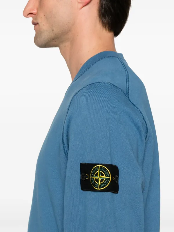 HOT Crewneck Sweatshirt Stone Island Avio Blue Sweatshirt Stone