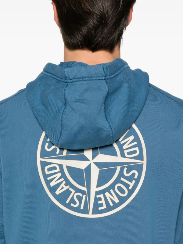 Stone Island Sudadera Con Capucha y Logo Azul FARFETCH ES