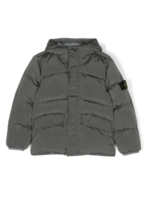 Stone Island Junior Gefütterte Jacke mit Kompass-Patch