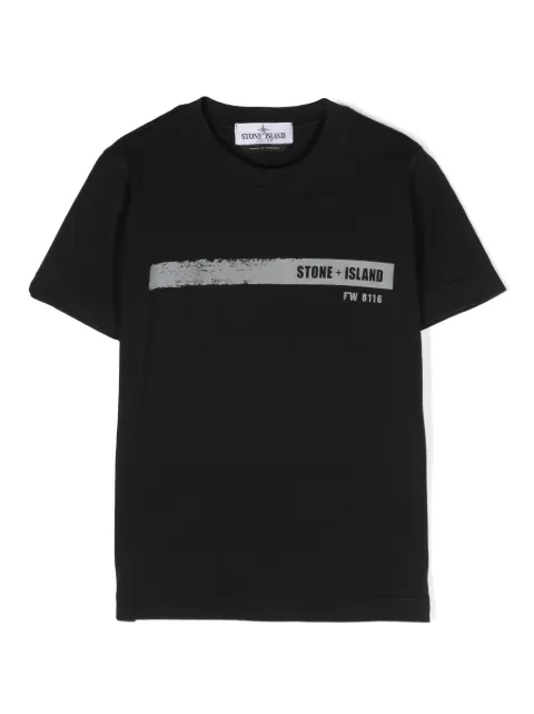 Stone Island Junior logo-print cotton T-shirt