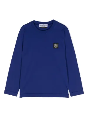 Stone Island Junior ロゴ スウェットシャツ | ブルー | FARFETCH JP