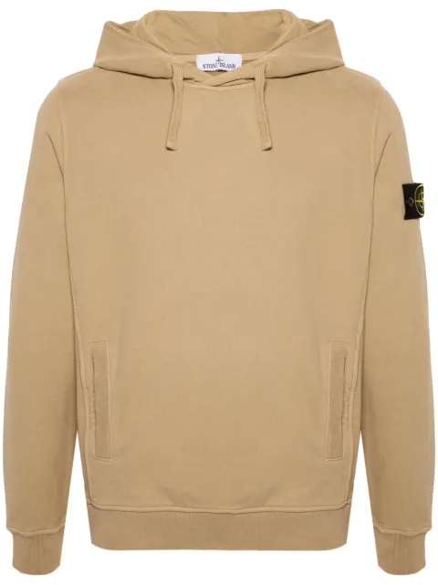 Stone Island Compass-badge cotton hoodie