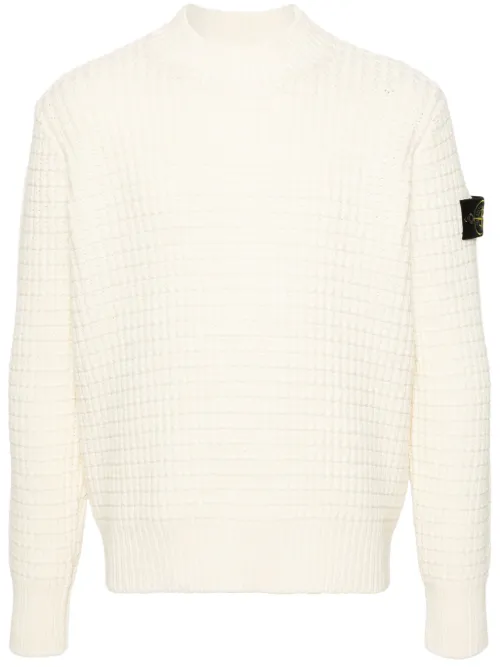 Pull en maille 3D à patch Compass - Stone Island - Modalova