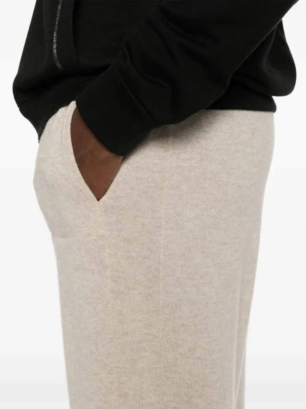 Brunello Cucinelli Kasjmier trainingsbroek Beige