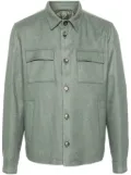 Herno button-up brushed shirt jacket - Green