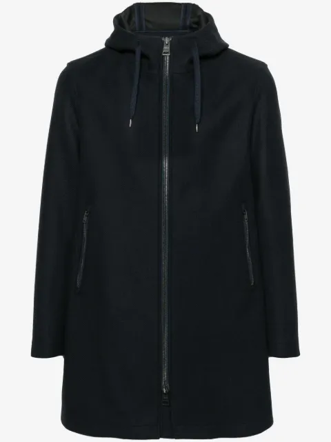 Herno logo-plaque hooded coat