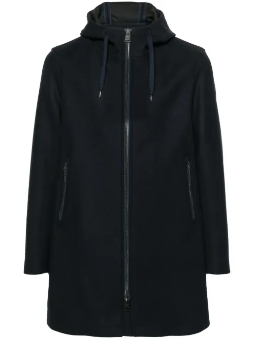Herno manteau à plaque logo - Bleu - Herno - Modalova