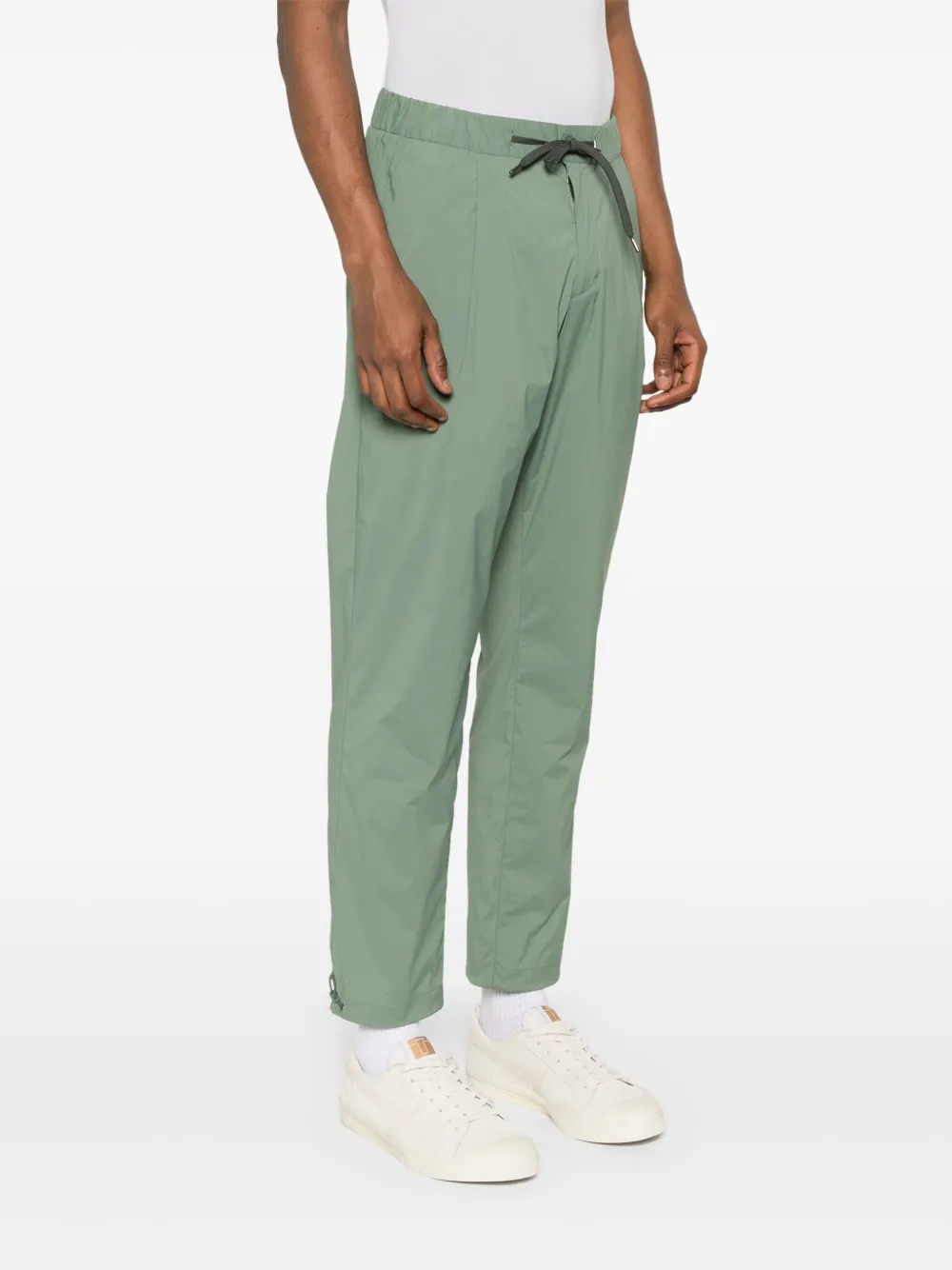 Herno Drawstring Straight-leg Trousers In Green