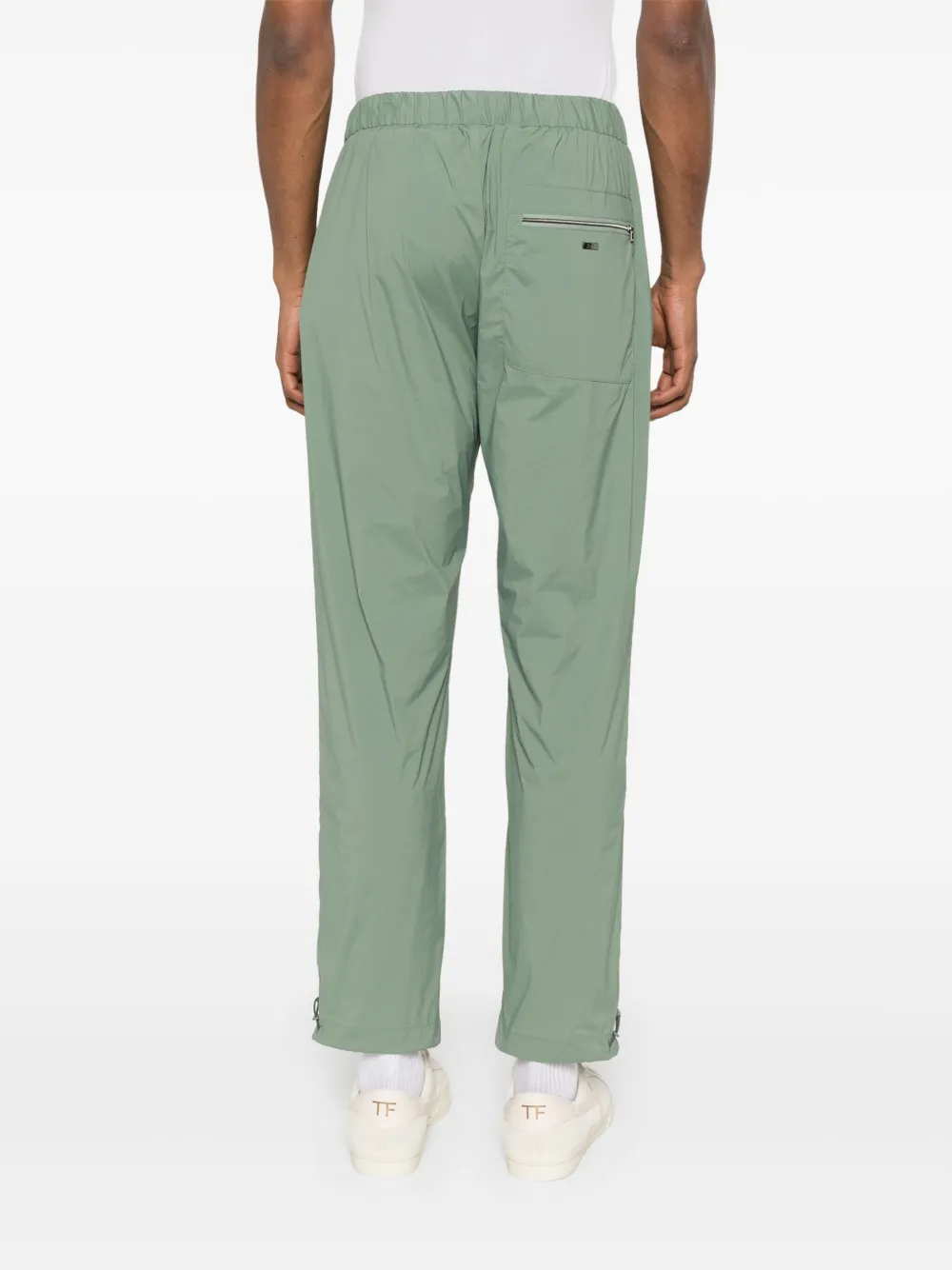 Herno Drawstring Straight-leg Trousers In Green