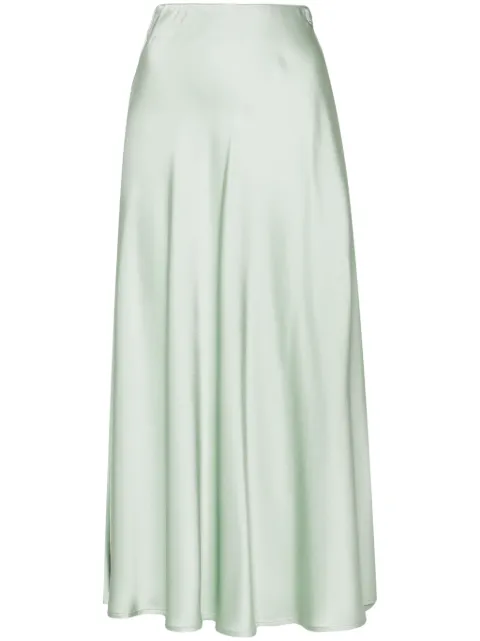 Herno high-waist satin midi skirt