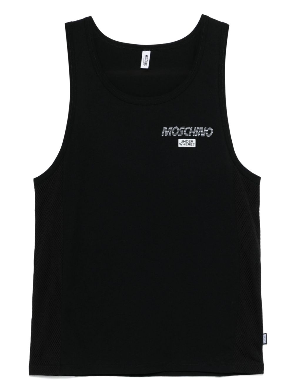 Moschino logo-appliqué tank top - Black