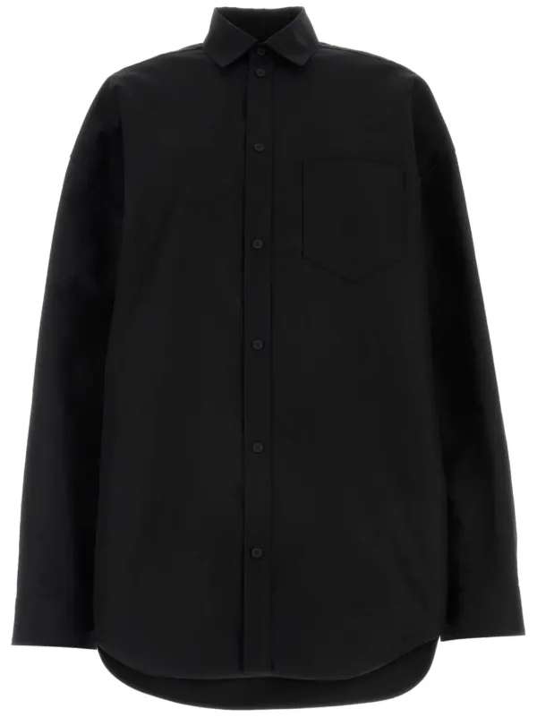Balenciaga 半袖シャツ ブラック 34 Balenciaga コットン シャツ | ブラック | FARFETCH JP