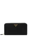 Prada triangle-logo ECONYL® wallet - Black