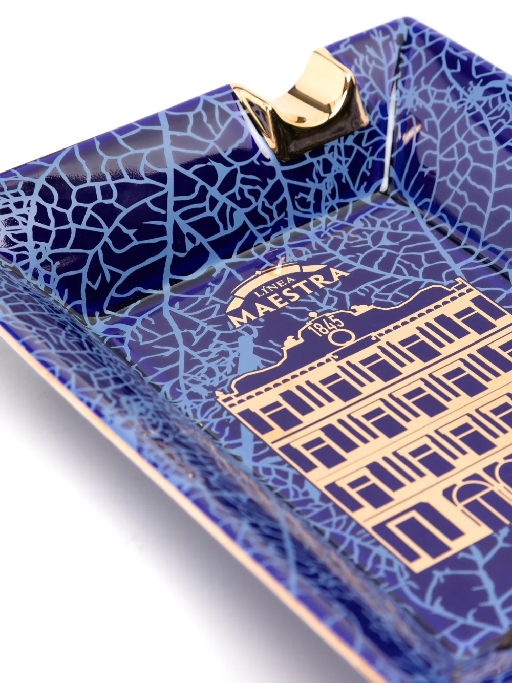 St Dupont X Partagás Porcelain Ashtray (22cm X 17cm) In Blue