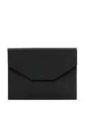 BOSS faux-leather A4 folder - Black