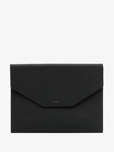BOSS faux-leather A4 folder