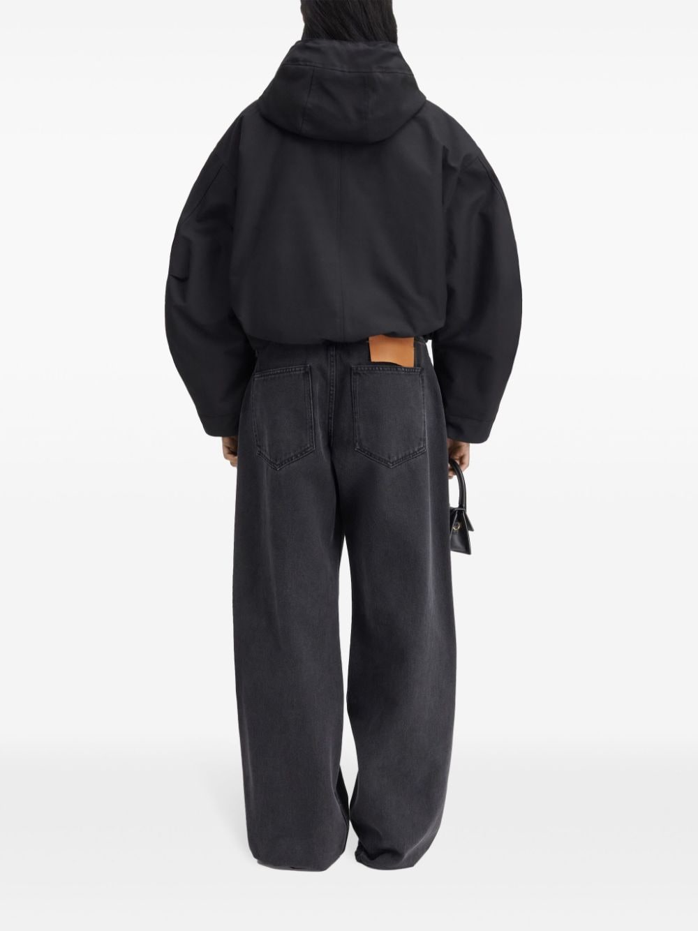 Shop Jacquemus La Parka Courte Caraco Jacket In 黑色