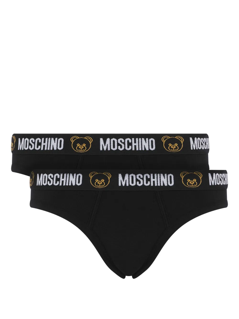Moschino Twee slips met logoband Zwart