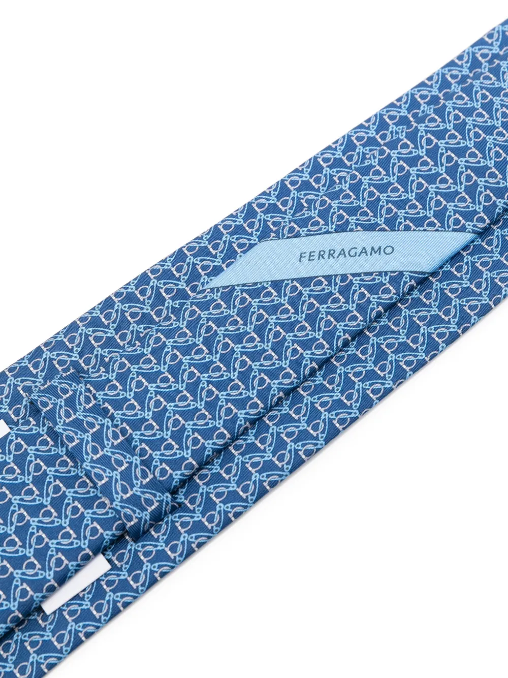 Ferragamo Zijden stropdas - Blauw