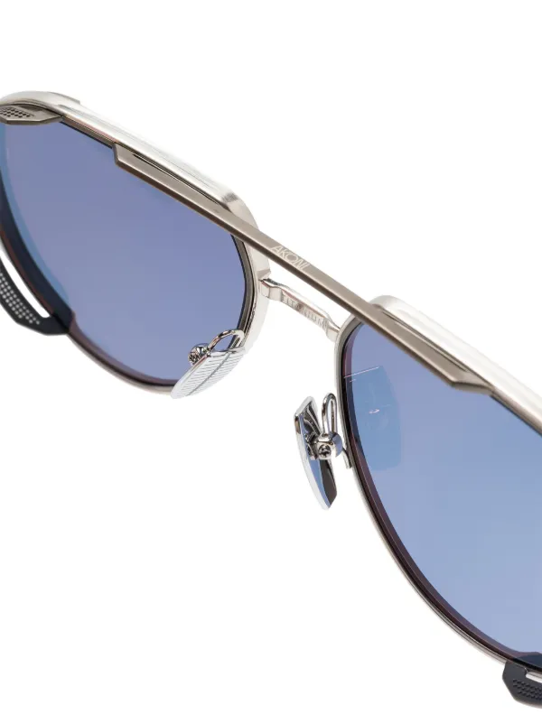 Akoni Skyracer AKS 511 pilot-frame Sunglasses | Silver | FARFETCH