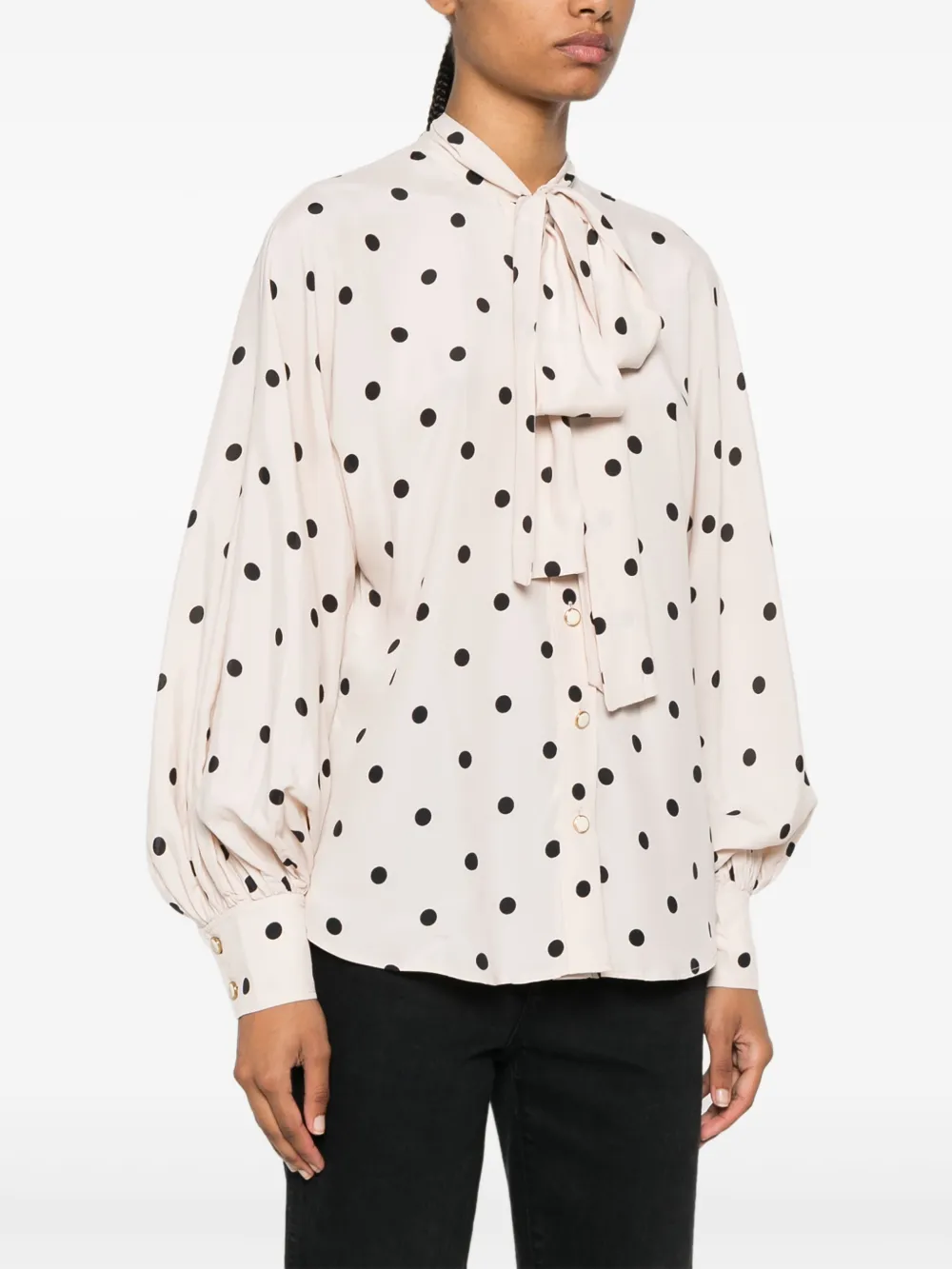  Zimmermann Batwing Polka Dot-print Shirt - Neutrals 