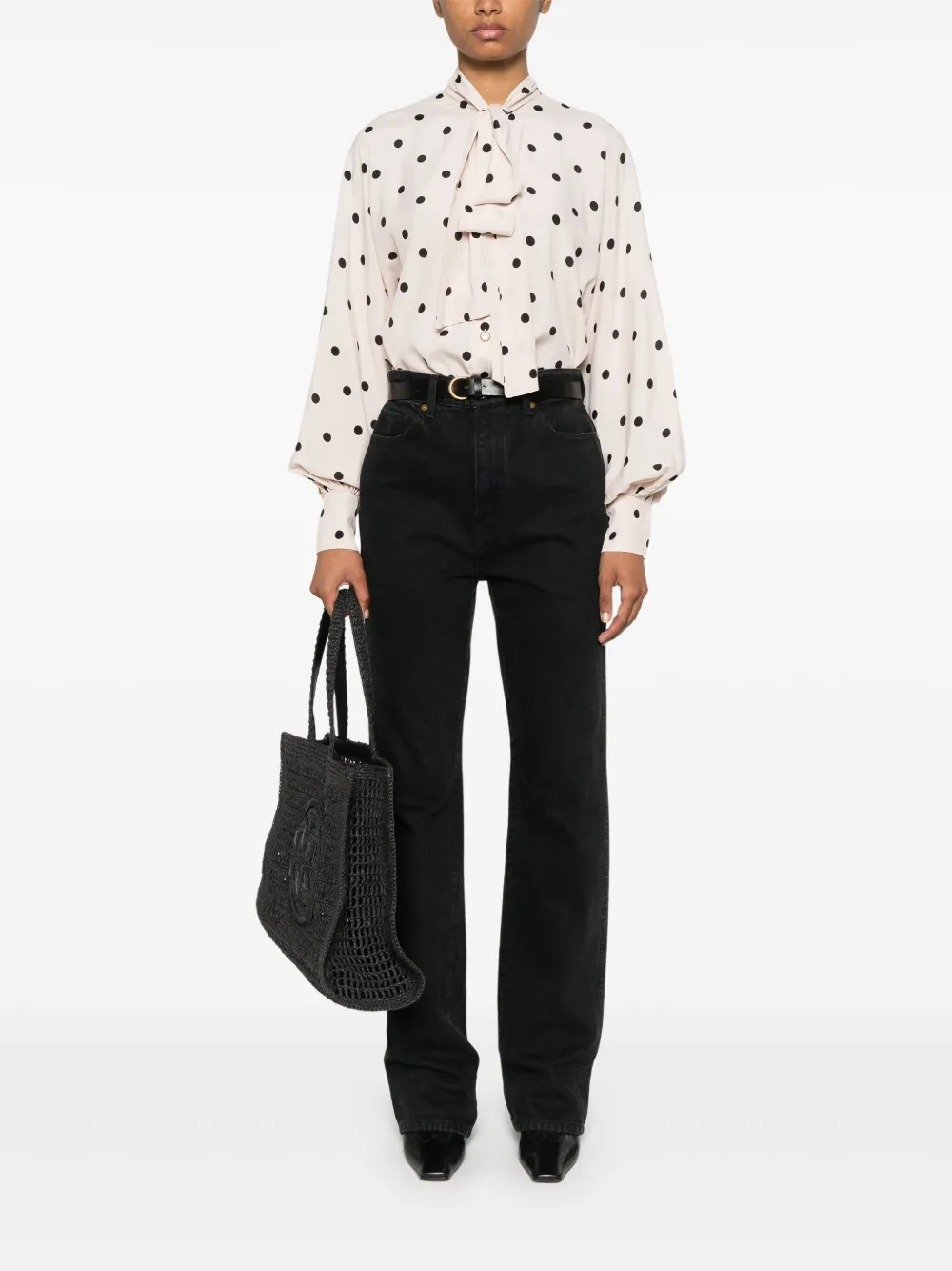 ZIMMERMANN Batwing blouse met stippen - Beige
