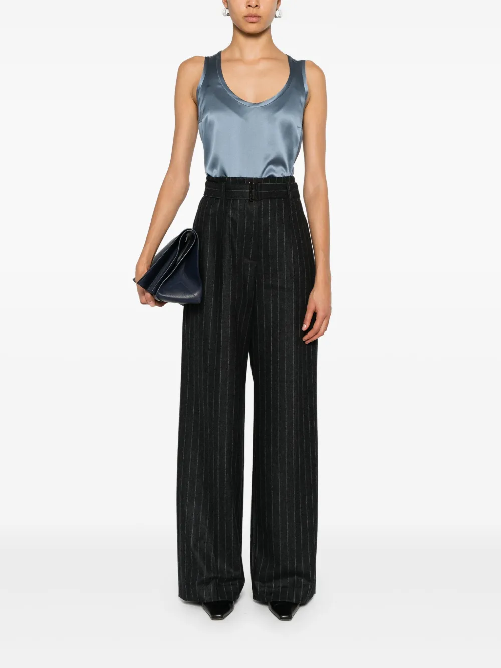 Brunello Cucinelli Satijnen tanktop - Blauw
