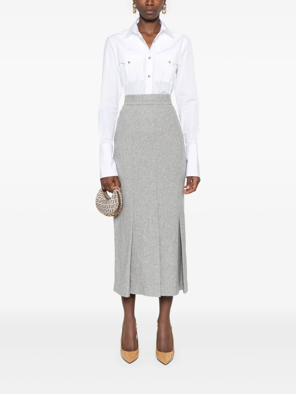 Ermanno Scervino Katoenen blouse met borstzak - Wit