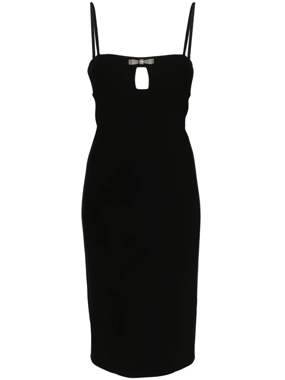 Blumarine vestido midi con detalle de moño | negro | Image 1