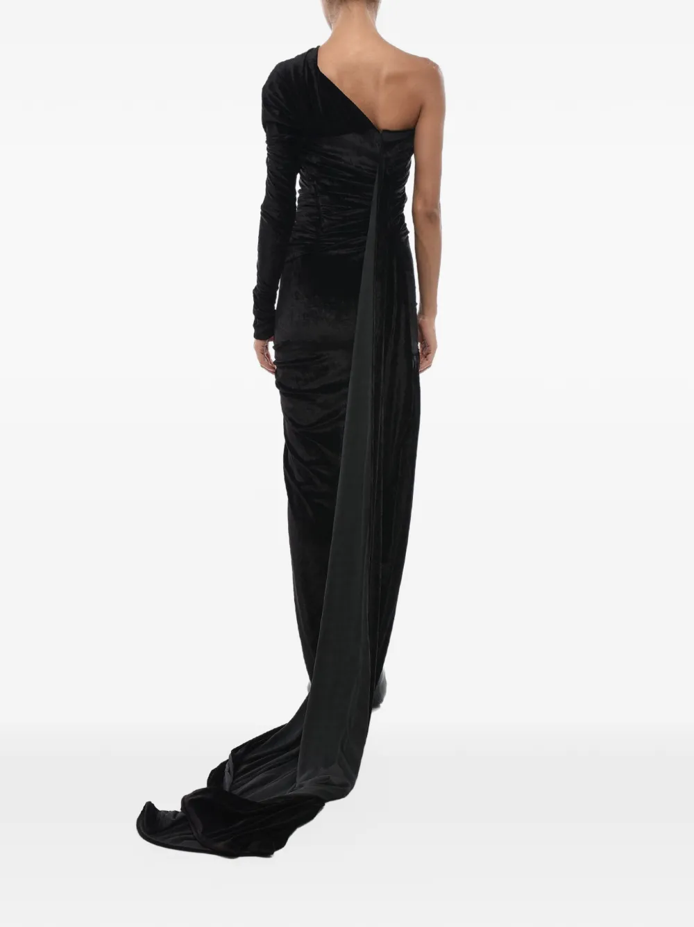 Balenciaga Asymmetrische maxi-jurk Zwart