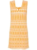 DVF Diane von Furstenberg Reilly knitted mini dress - Yellow