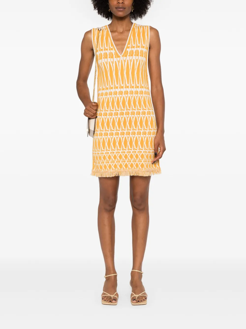 DVF Diane von Furstenberg Reilly gebreide mini-jurk - Geel