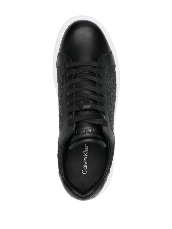 Calvin Klein monogram debossed Sneakers Black FARFETCH